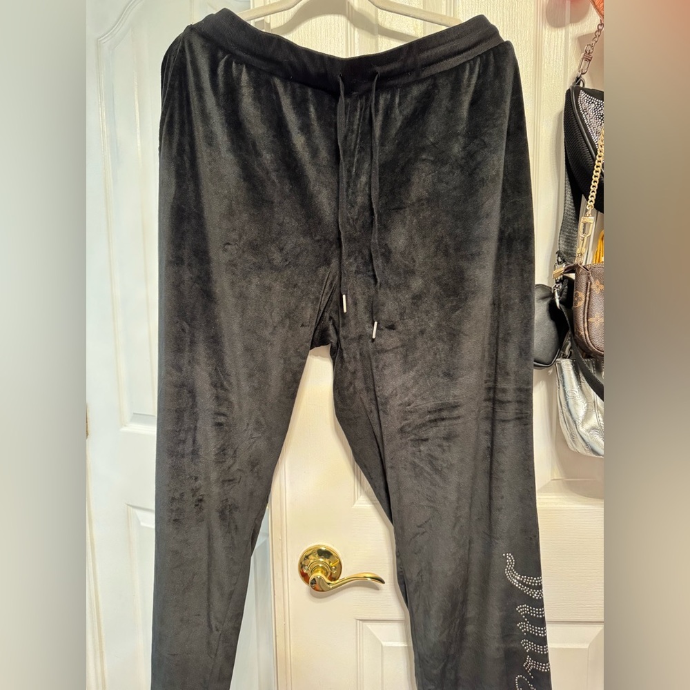 Juicy Couture Black Velour Joggers